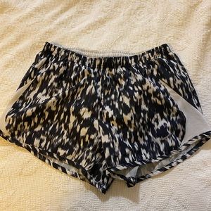 Nike Black and White Marbled Running shorts